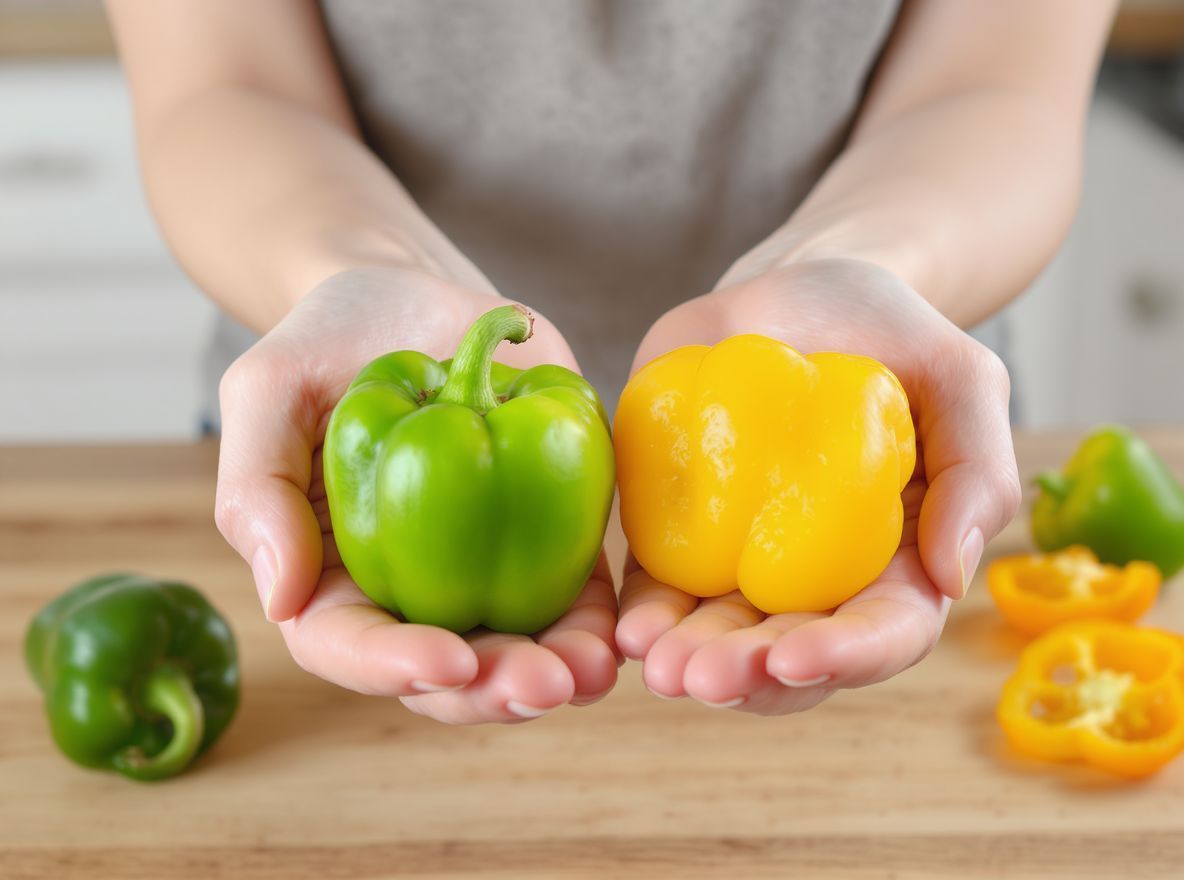 A friss paprika fénye és bőre még élénk.