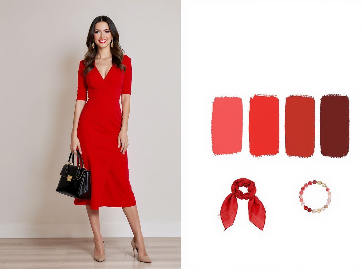 A piros kiegészítők fokozzák a bátorságot és vonzalmat.