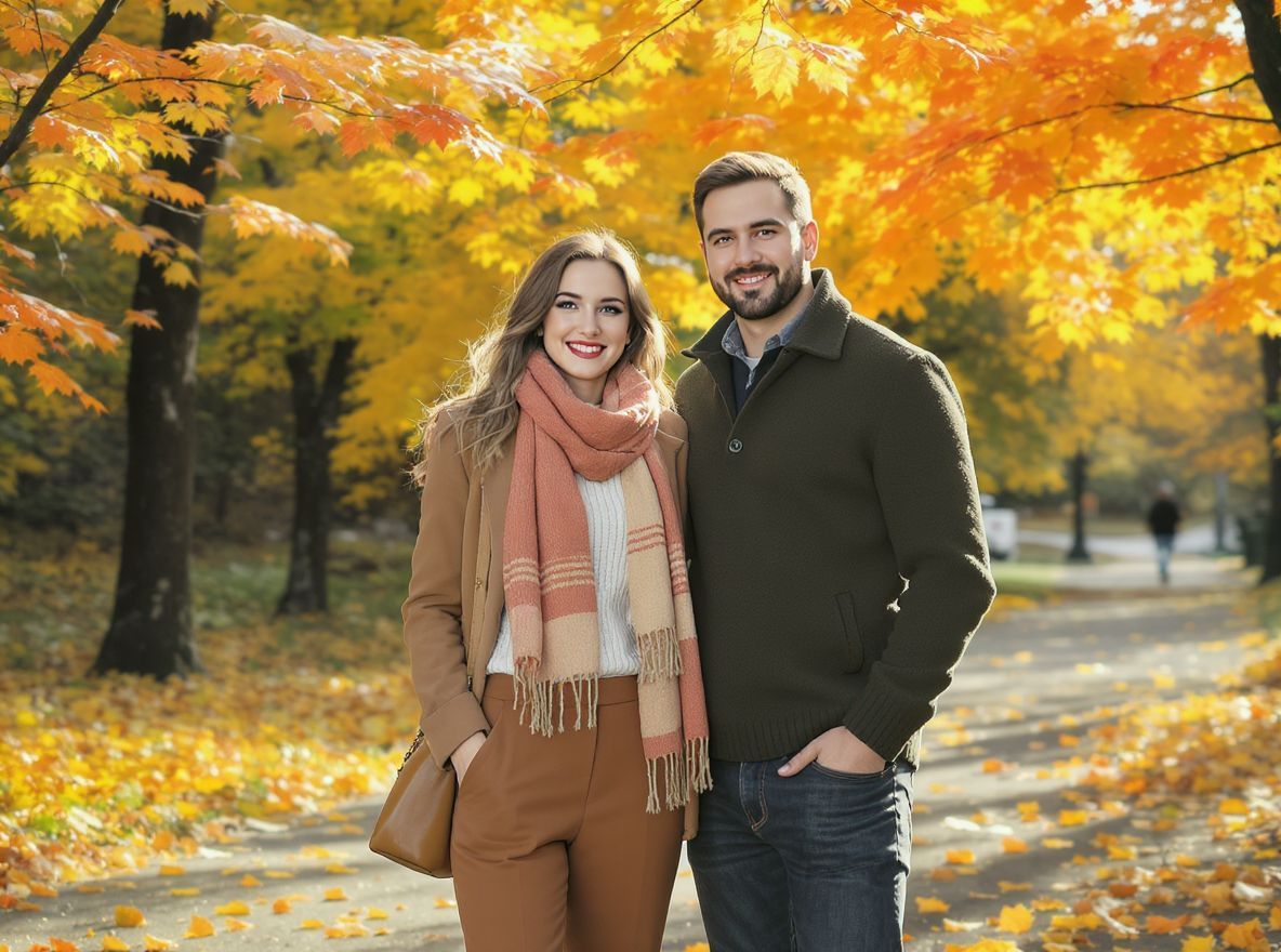 Az őszi színek és anyagok kiemelik a stílust.