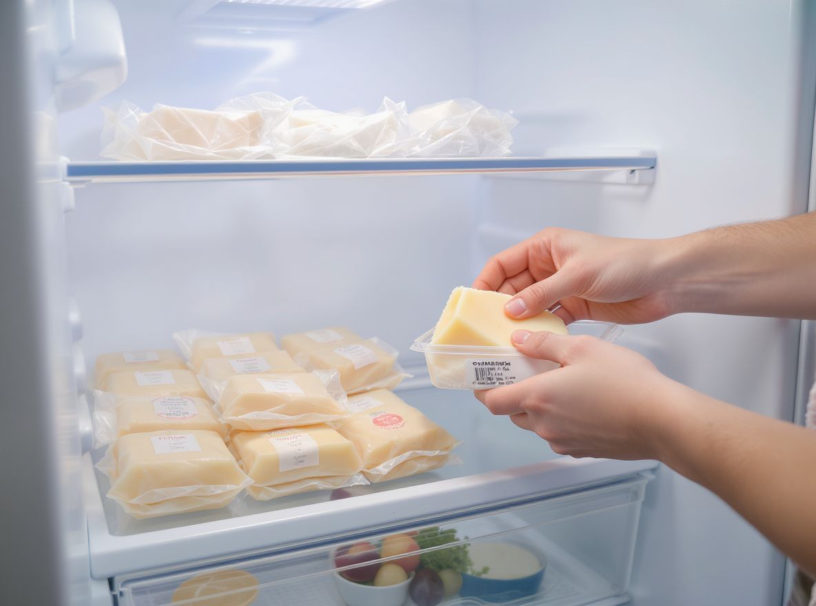 A parmezán hűtőszekrényben légmentesen tárolva marad friss.