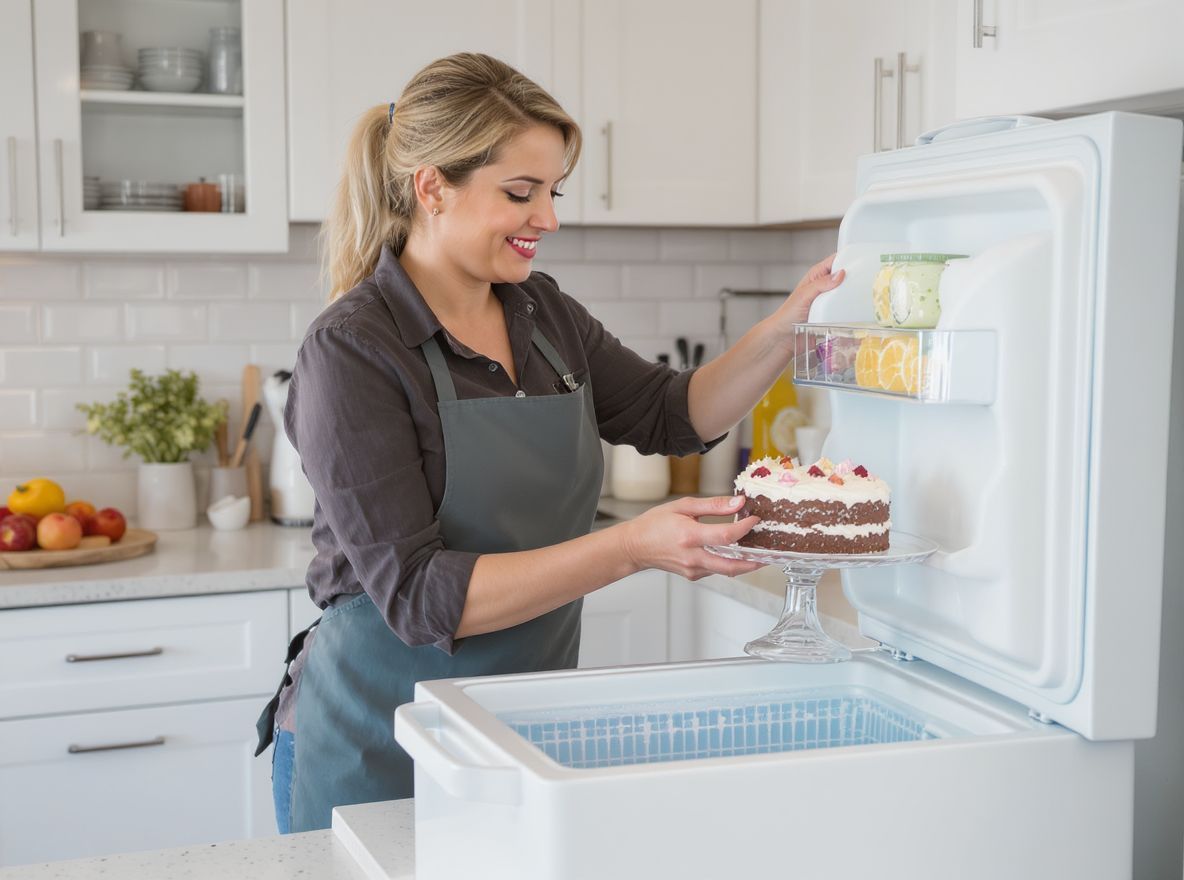 A fagyasztás megőrzi a sütemény frissességét és ízét.
