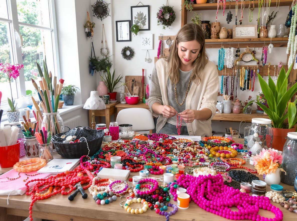 A színes ékszerek anyagai és technikái inspiráló kreativitást ösztönöznek.