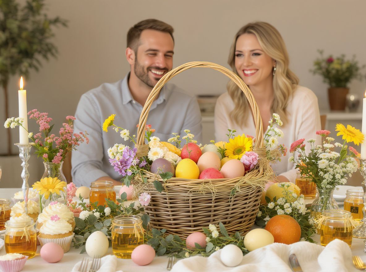 A húsvéti kosár ehető díszei varázslatos színt visznek.