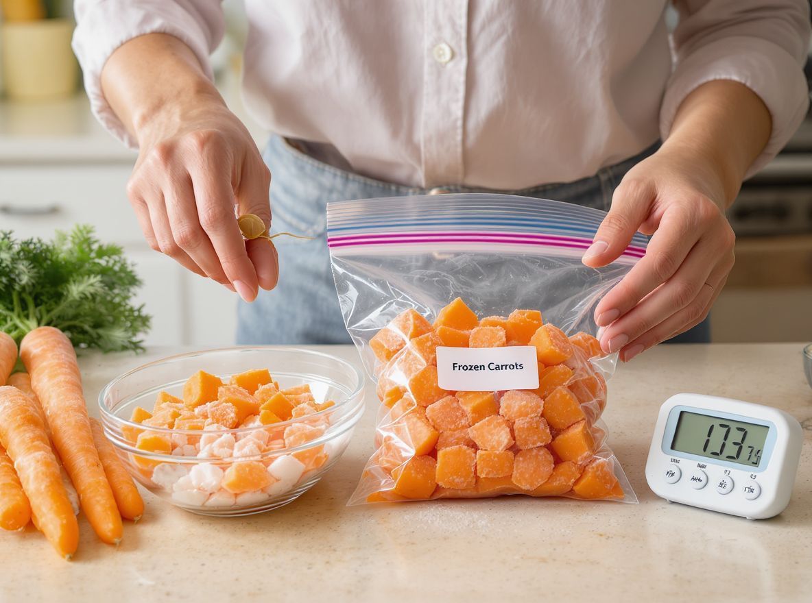 Fagyasztott sárgarépa 10-12 hónapig tárolható.