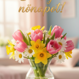 nőnapi virágos üdvözlő képek