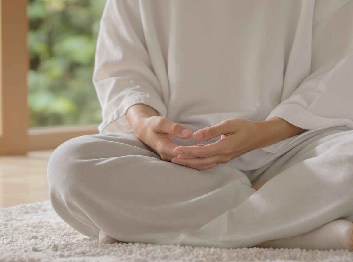 A tenyerekkel felfelé való imádkozásnyitottságot jelez.