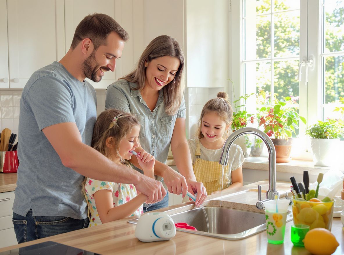 Családi együttműködés a vízspórolás hatékonyságának növeléséért.