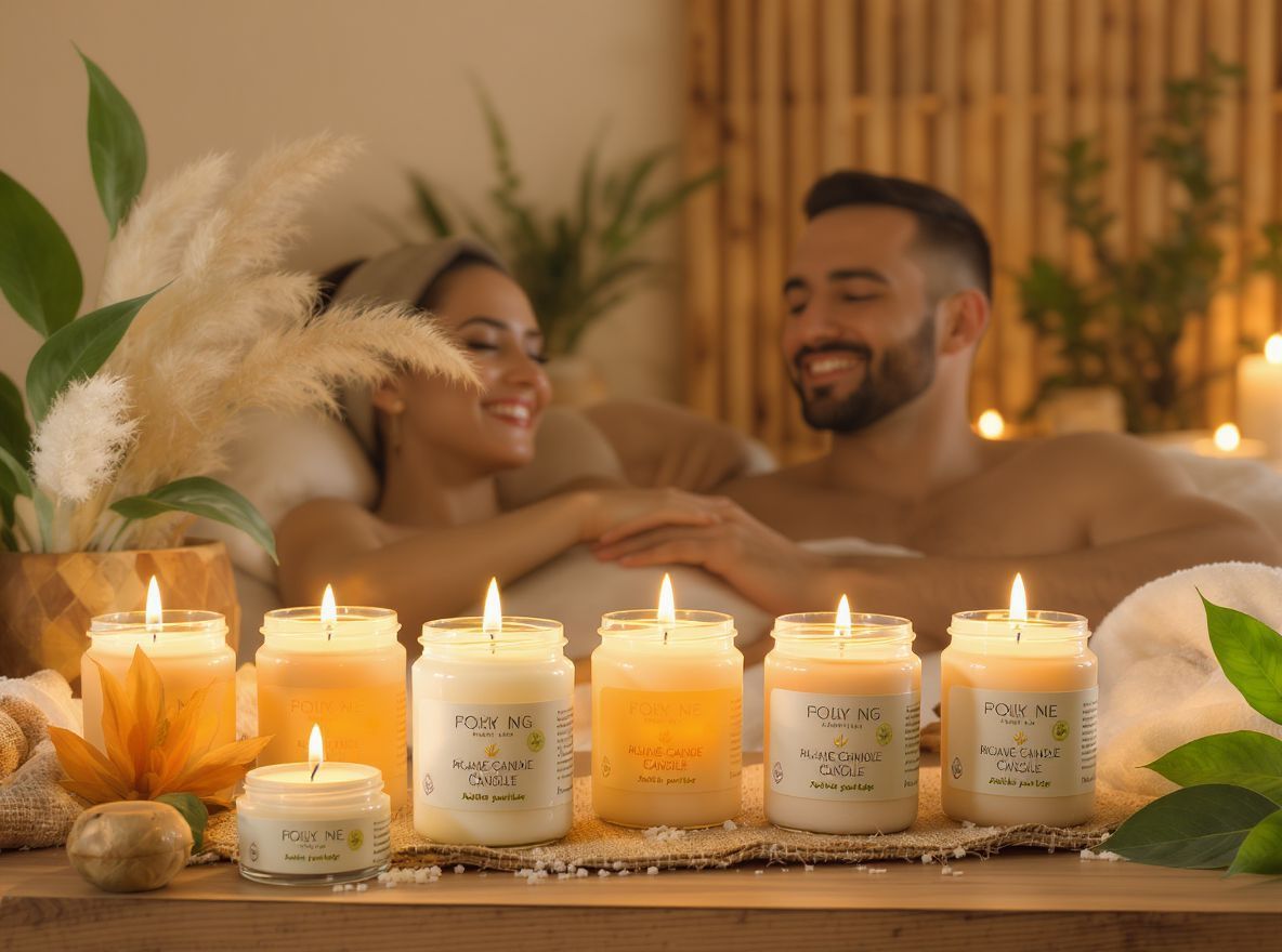 Fenntartható anyagokból készült gyertyák, természetbarát élményért.