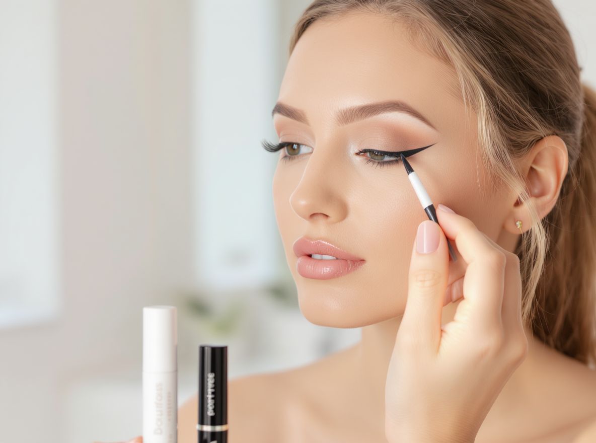 Az ecsetfej precíziós alkalmazása kiemeli a szempillák szépségét.