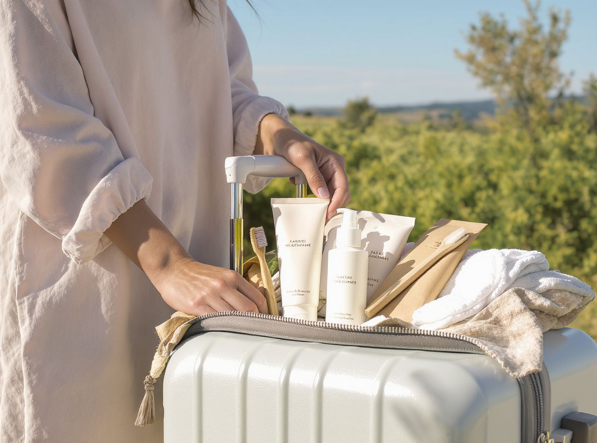Fenntartható kozmetikumok csökkentik az utazás ökológiai lábnyomát.