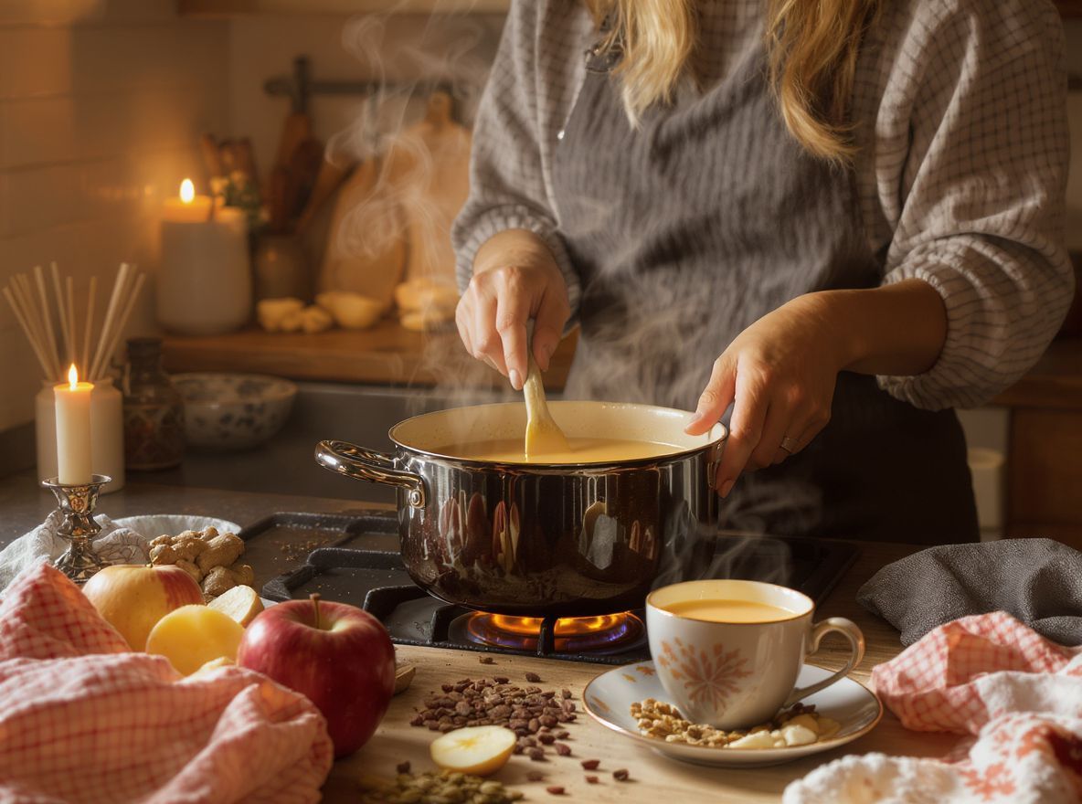 A gyömbér és kardamom jól illik az almához.