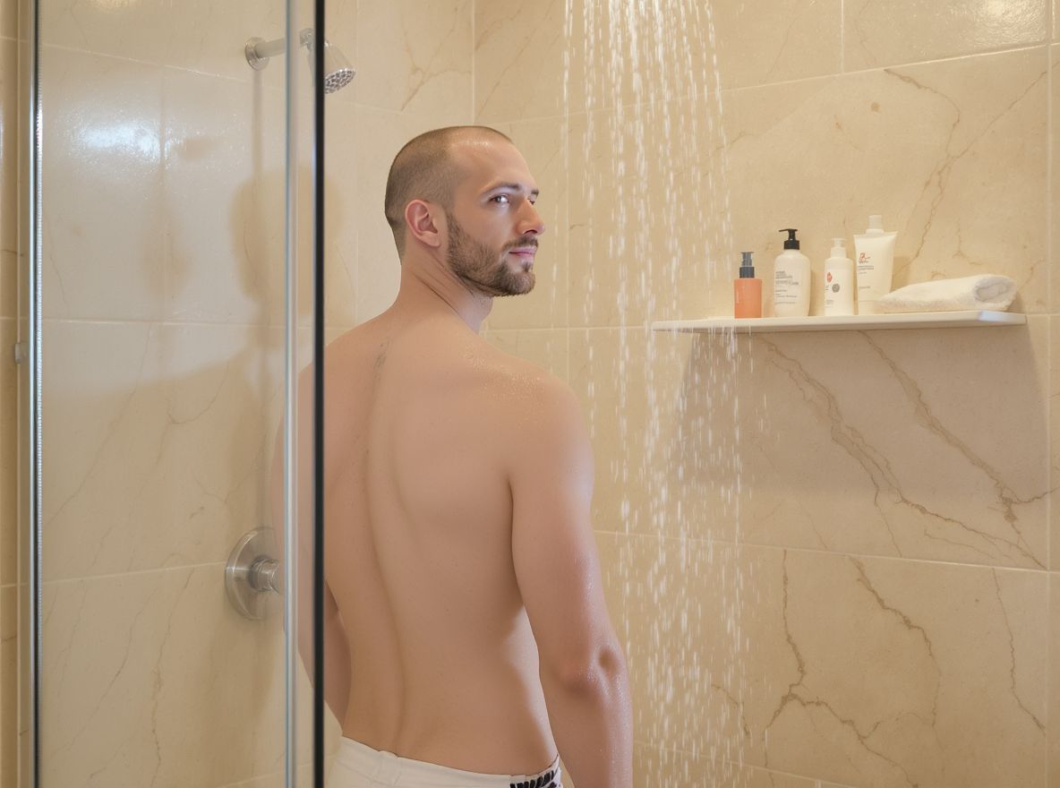 A zuhanyzás testtartása tükrözi a belső komfortzónát.