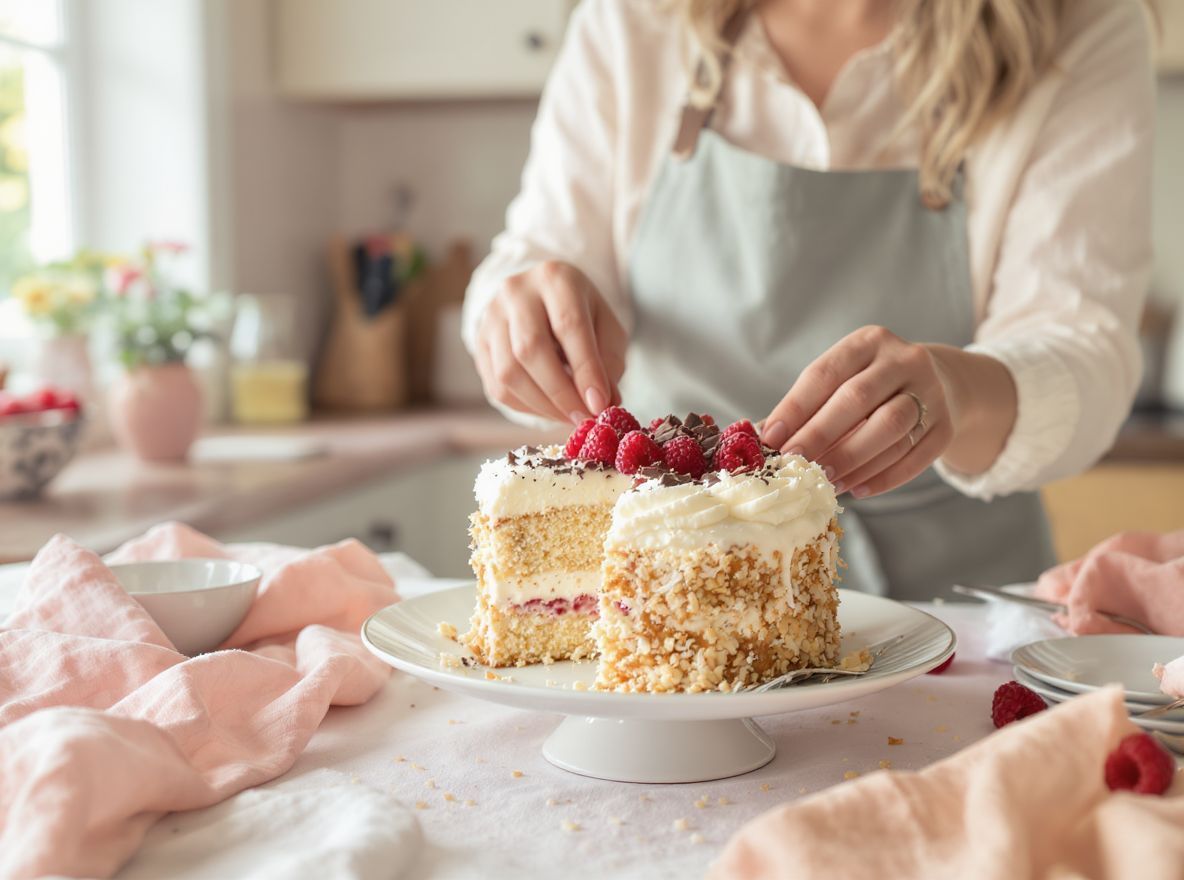 A kókuszkrém gazdag íze feldobja a tortát.