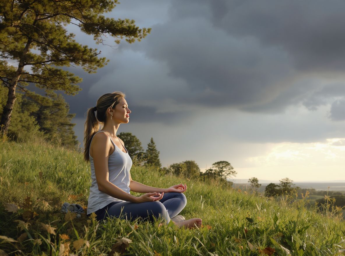 A meditáció segít a belső béke megtalálásában.